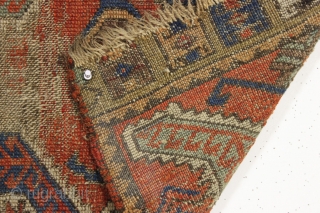 antique turkish saz leaf yastik. "As found", dirty and abused but more or less complete. Appears to have all good natural colors. 19th c.  21" x 29"     
