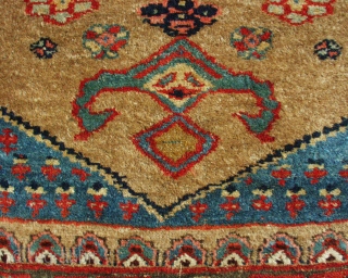 ANTIQUE KURD BIDJAR RUG.  INTERESTING DESIGN.  ALL NATURAL DYES AND FIRST RATE COLOR.  SOME WEAR.  SOME OXIDATION.  ROUGH EDGES.  NO REPAIRS.  ONE OF MY FAVORITES.  ...