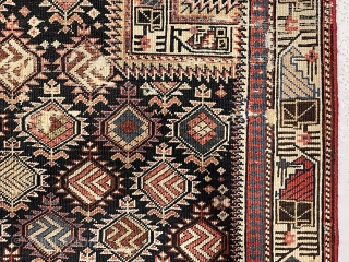 Antique Caucasian marasali prayer rug. Thin with low pile, scattered wear, and a small old crude repair or two. Not the Straka rug but very eye catching on the wall (and affordable).  ...