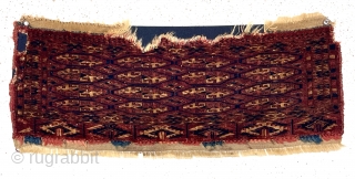 Antique little turkman mafrash or small torba. Uncommon design. Nice tight weave. Unfortunately some condition issues including overall smoked on the front. I have no idea how to clean. Some sewn fabric  ...
