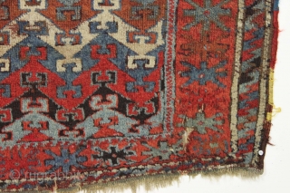 antique east anatolian rug. Interesting design. Not great condition. Priced accordingly. 19th c. 3'11" x 6'7"                 