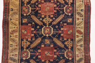 Early NW Persian kurdish rug. Interesting and fresh example of an iconic design. "as found", with areas of wear, scattered old small crude repairs. Some lustrous pile some low pile and oxidation.  ...