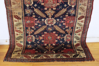 Early NW Persian kurdish rug. Interesting and fresh example of an iconic design. "as found", with areas of wear, scattered old small crude repairs. Some lustrous pile some low pile and oxidation.  ...