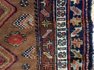 Antique kurdish long rug in good condition with charming little people and animals. Beautiful camel ground and all natural colors. Good thick overall pile and nice tight weave. I don't see any  ...