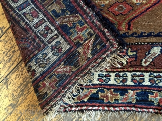 Antique kurdish long rug in good condition with charming little people and animals. Beautiful camel ground and all natural colors. Good thick overall pile and nice tight weave. I don't see any  ...