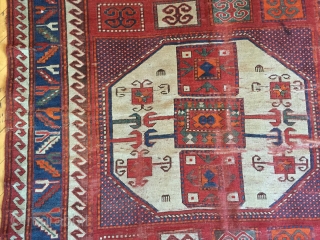 Antique karachopf kazak. A bit shabby but very chic. May not be the best Karachopf around but possibly the least expensive. Storage clean out continues. Late 19th c. 5'2" x 7'5"  