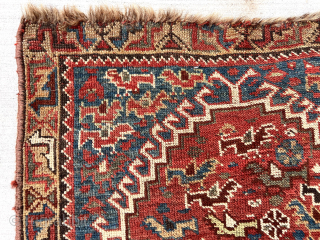 Out of the cedar chests. South Persian bagface filled with birds. Not something you see often. Good condition. Good colors. Rare and priced accordingly. 19th c. 24” x 25”    