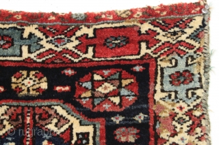 Antique persian fluff ball of a bagface. Big knots and high pile. all good colors. Recent wash. Looks like some odd abrash but I don't think there are any repairs. Edges all  ...