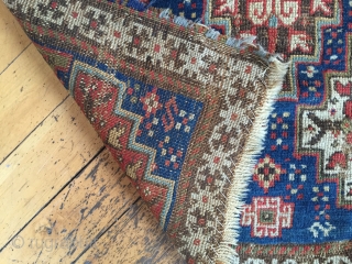 Antique northwest Persian rug. As found with very heavy wear and damage as shown. Storage clean out priced. Good age. 19th c. 4' x 8'5"        