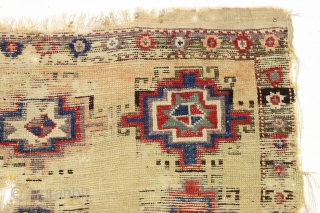 Antique anatolian rug. Old survivor, barely. One could wax poetic on this relic. Or not. 4'7" x 4'11"               