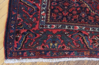 Older bidjar rug. Excellent condition with great color and an unusually nice border. Out of local home. Full pile with no repairs. Reasonably clean. Wonderful floor rug. early 20th c. 4'5" x  ...