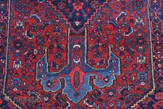 Older bidjar rug. Excellent condition with great color and an unusually nice border. Out of local home. Full pile with no repairs. Reasonably clean. Wonderful floor rug. early 20th c. 4'5" x  ...