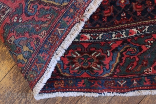 Older bidjar rug. Excellent condition with great color and an unusually nice border. Out of local home. Full pile with no repairs. Reasonably clean. Wonderful floor rug. early 20th c. 4'5" x  ...
