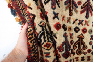 Antique south persian horse cover. Local new england find. In astonishing near original condition. Appears to be all wool. All first rate natural colors. Very dirty when found but it washed up  ...