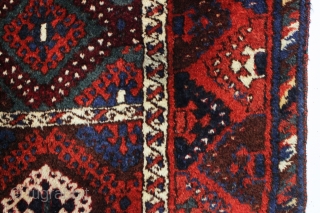 antique east anatolian or yoruk rug with thick high pile. Classic design with good saturated colors. Clean and very close to original condition with just a few small spots that could use  ...