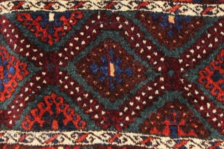 antique east anatolian or yoruk rug with thick high pile. Classic design with good saturated colors. Clean and very close to original condition with just a few small spots that could use  ...