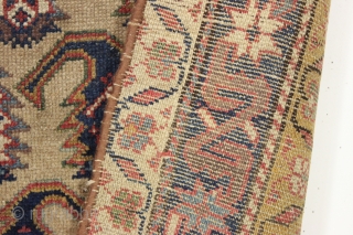 Antique northwest persian long rug. Nice border. "as found", with great natural colors. High quality. Very diry. Single wefted. Good age, ca. 1875 or earlier. 3'8" x 8'9"     