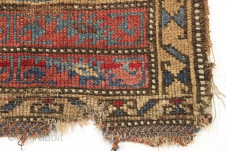 Antique bagface. Probably kurdish. Unusual design. Intersting palette with lots of natural brown wools. Has a certain degree of integrity I like. Nice hole. ca. 1880. 2' x 2' 11"    ...