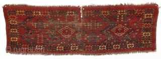 Early turkoman ersari trapping or jollar. ca. 1850. As found. 19" x 57"                    