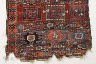 antique east anatolian divan cover. "as found", no repairs. 3rd qtr. 19th c.  3'6" x 7'7"                
