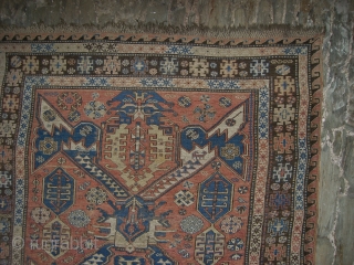 Caucasian flat weave Soumak dragon rug, ca. 1800 (estimated by Ulrich Schurmann), 364cm x 140cm                  