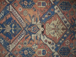 Caucasian flat weave Soumak dragon rug, ca. 1800 (estimated by Ulrich Schurmann), 364cm x 140cm                  