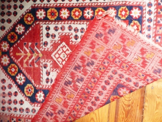 Turkish prayer rug. Ezine/Cannakale region. 120x90 cm. w/w.19th.c. Don't get this rug wrong because its price is so moderate.Very representative for this region, with good colors&pile.They don't go much better than this  ...