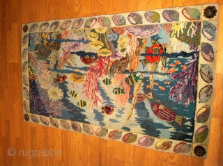 Antique American hooked rug "under the sea" by Margueritte Zorach.

Sold Thank you.                     