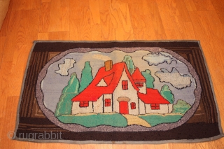 American Hooked Rug size 2'x3'-2''                            