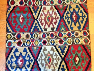 A striking Caucasian flatweave mafrash .                           