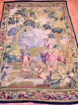 Royal Manufacture of Aubusson France.Tapestry woven at the end of the 19th Century, cartoons by Francois Boucher.
 
               