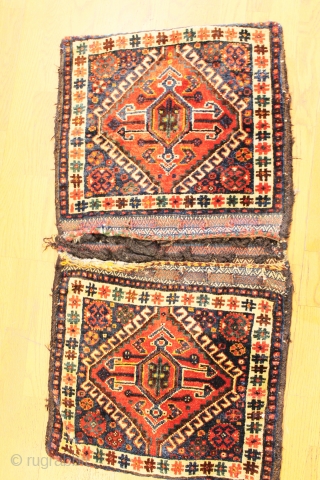 A complete pair of south west-Persian Quashqai bags with a striking backing.                     