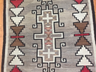 Native American Navajo rug of a striking effect size 4-2 x 6-2.                     