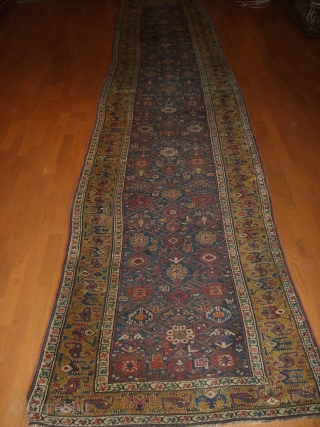 Antique 19 Century  Northwest Pesian Runner
Size: 3'-5''x 16'                        