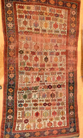 A superb and exquisite collectible carpet in the true and unique tradition of finest Persian  Qashqaii artistry with the character and colors of the early part of the century and of  ...