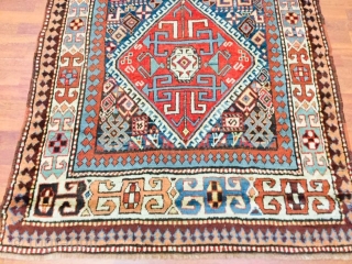 19th Century Kazak Caucasian runner - 4849

Powerful antique Kazak Caucasia, from southwest Caucasus with beautiful colors, size 4 ft. 8 inches by 9 ft. 10 inches, circa 1890, excellent condition with a  ...