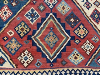 Colorful antique Persian quashqaie Kilim rug-2251

Beautiful antique Persian Quashqaie Kilim rug from southwest Persia, size 5 ft. 2 inches by 8 ft., circa 1900, excellent condition with all wool foundation, original ends  ...