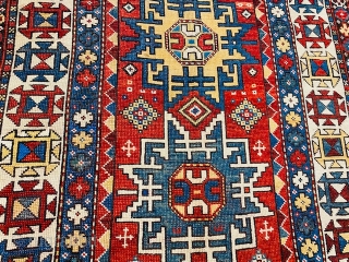 Antique Lesghi Kazak Caucasian rug-4732

Gorgeous antique lesghi design Kazak, from southwest Caucasian, size 3 ft. 6 inches by 7 ft. 6 inches, circa late 19th century, excellent condition with a good pile  ...