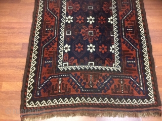 Antique Persian Baluch Runner - 4844

Beautiful antique Persian Baluch runner from northeast Persia, size 3 ft. 2 inches by 9 ft. 6 inches, circa 1900, excellent condition with slight oxidized browns, complete  ...