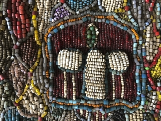 SOLD - Antique Beaded Yoruba Shango Priest Ceremonial Tunic Masterpiece. More details here: https://wovensouls.com/products/1239-antique-beaded-yoruba-tunic-africa-textile-costume                   