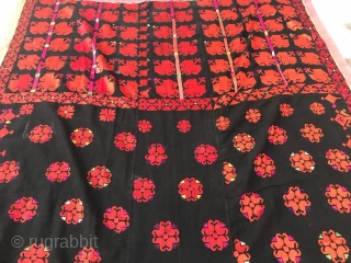 Antique Swat Valley Textile Shawl for Men Embroidery - with Pomegranate flower motif. Offered at the WOVENSOULS Auction on August 1st on Liveauctioneers as Lot 248 with a low starting bid. LINK:  ...