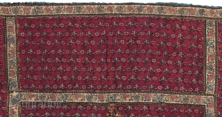 Kashmir Prayer Mat composed of various (probably pashmina shawl) wool cloth. Early 1800s. Acquired from Christie's London. https://wovensouls.com/products/1469-antique-kashmir-prayer-niche-mat-jamawar-pashmina               