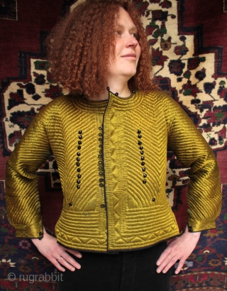 One of three recently acquired late Ottoman period silk jackets this one a high class quilted silk jacket from Bulgaria, perhaps court dress. Top quality silk and in excellent condition with some  ...