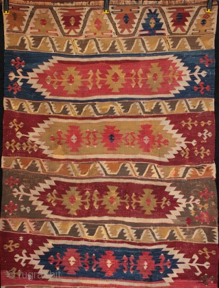 Long complete Sachikara tribe saf kilim from the Konya region. I had a small version of this kilim a couple of years ago that someone bought through Rugrabbit and here is its  ...