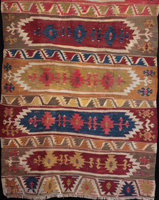 Long complete Sachikara tribe saf kilim from the Konya region. I had a small version of this kilim a couple of years ago that someone bought through Rugrabbit and here is its  ...