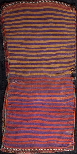 19th c. complete Malatya dowry heybe from Sinan, one of the tribal villages now under the Karajaya dam. This particular finely woven design with sideways, Kurdish style interlocking figures in the borders  ...