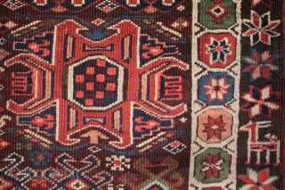 Rare type of Kurdish Khorasan Quchan rug.

One of the interesting finds from the collection I have just finished photographing following a trip to Turkey in April; an apparently rare type of Kurdish  ...