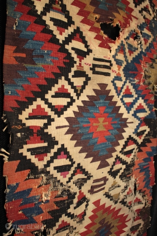 Late 18th to early 19th century Anatolian Karakecili tribe kilim.

One of my finds from April traveling in Turkey, a rare type of Anatolian kilim woven by the Karakecili tribe, probably living in  ...