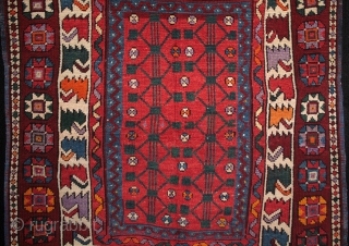 Particularly interesting and unusual West Anatolian Bergama yoruk rug from Kozak village.

One of the rugs, kilims and collectible textiles I found in Turkey in June, this Bergama rug is very distinctive. The  ...