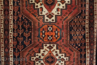 A beautiful antique late 19th century (1880-1900?) Persian Kerman or Sirjan tribe Afshar rug. At least that is what I think, but as always I am open to suggestions. As found and  ...